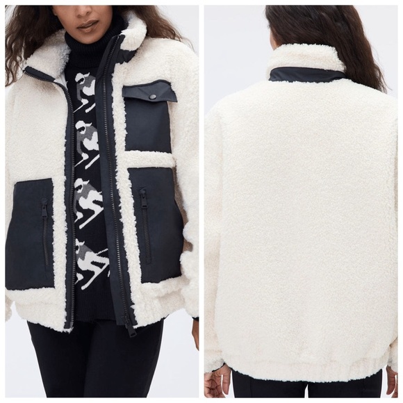 Alp N’Rock Noelle II Shearling Jacket White Black - Picture 2 of 12